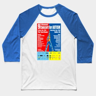 9th Annual Concert for Autism Flyer Tee 2016 Baseball T-Shirt